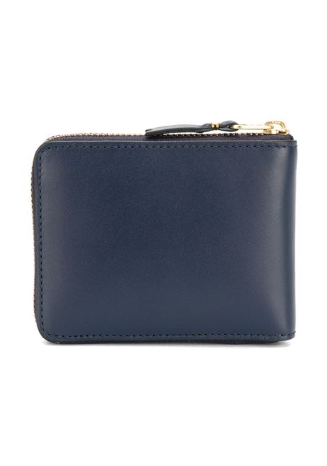 zip wallet unisex brown in leather COMME DES GARÇONS WALLET | SA7100NAVY